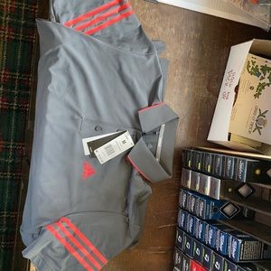 Adidas Gray and coral Golf Shirt